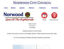 Tablet Screenshot of norwoodohcouncil.org